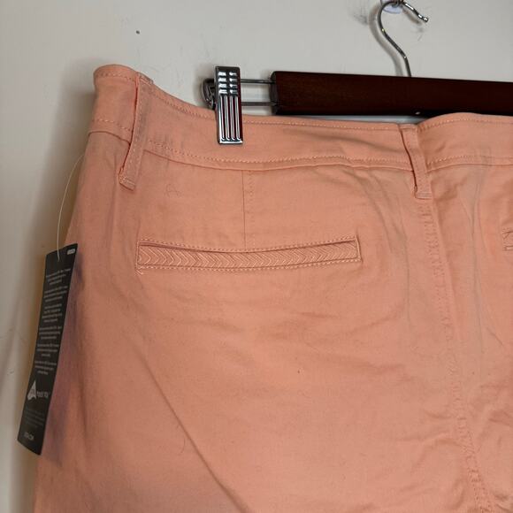 Market & Spruce Madison Chino Shorts Coral NWT Size 16 Mid Rise Stretch - Picture 5 of 8